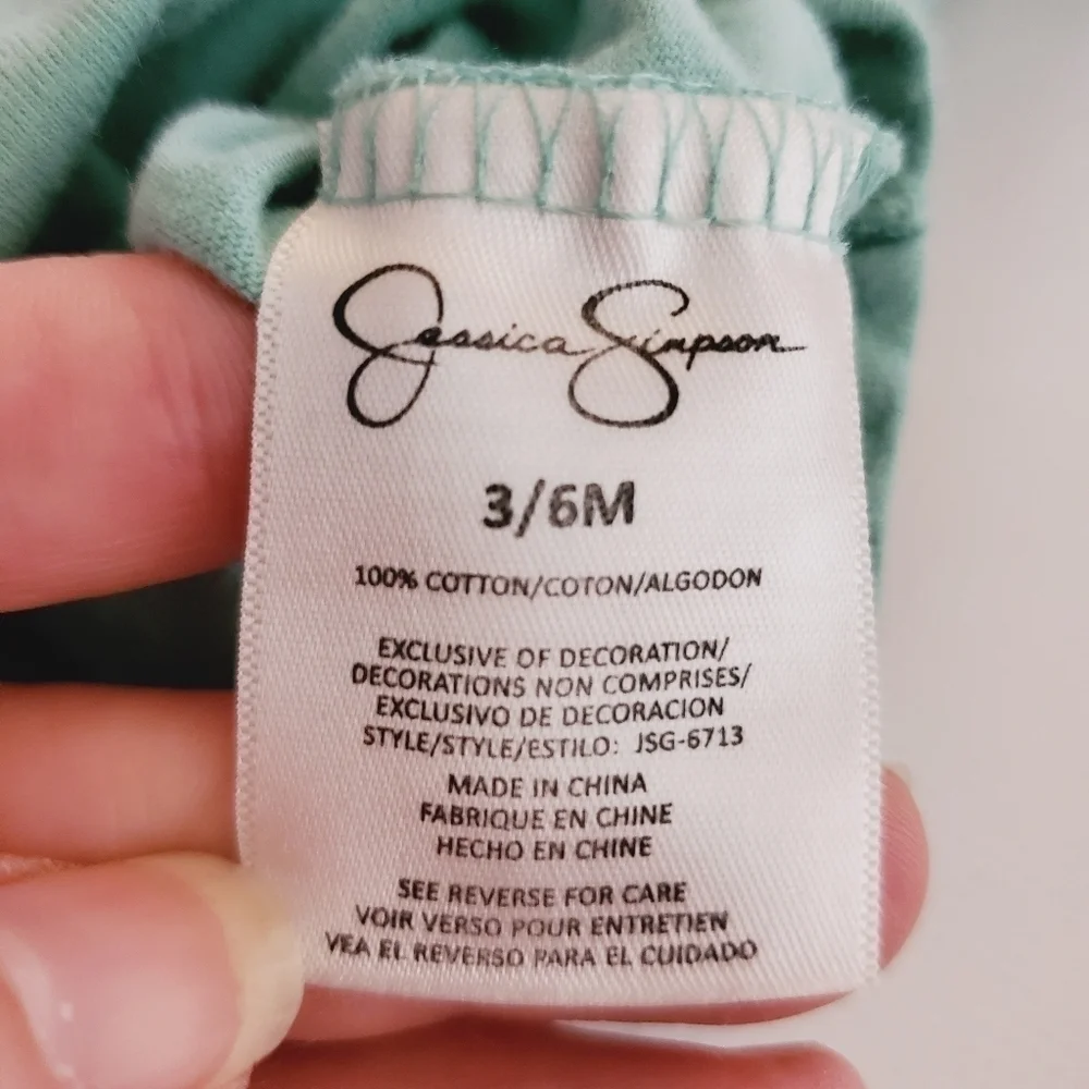 K1010 * Jessica Simpson Out of This World Bodysuit Green Size 3/6M